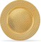 Round Elegant Serve ware Charger Plates with Matching Napkin Rings, Wedding, Dinner party, Event - Choose from our Variety of Styles and Quantities (6, Hammered Gold)
